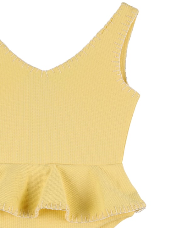 Marysia: Bumby Trulli打褶连体泳衣 - 黄色 - kids-girls_1 | Luisa Via Roma