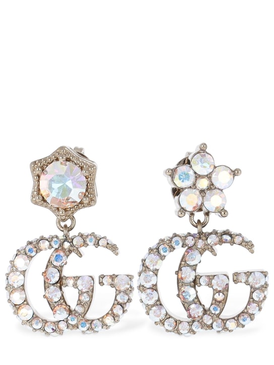 Gucci: GG marmont brass earrings - women_0 | Luisa Via Roma