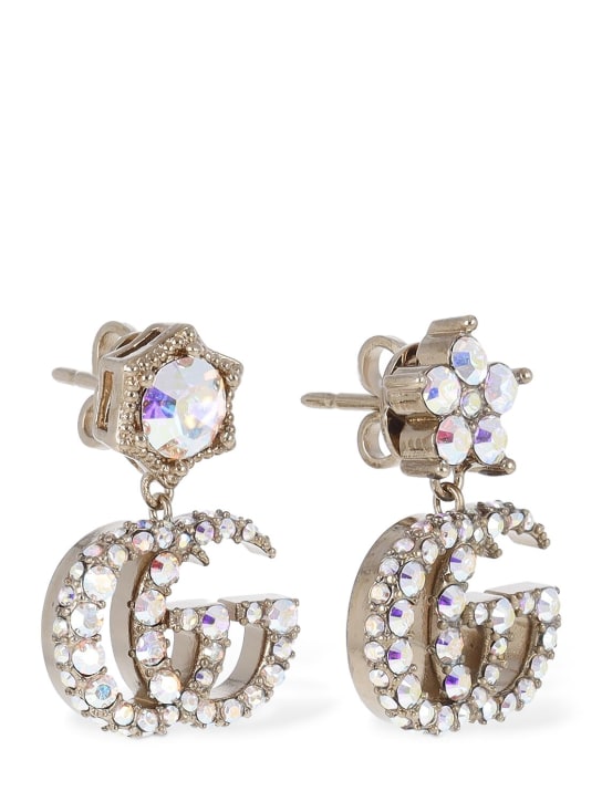 Gucci: GG marmont brass earrings - women_1 | Luisa Via Roma