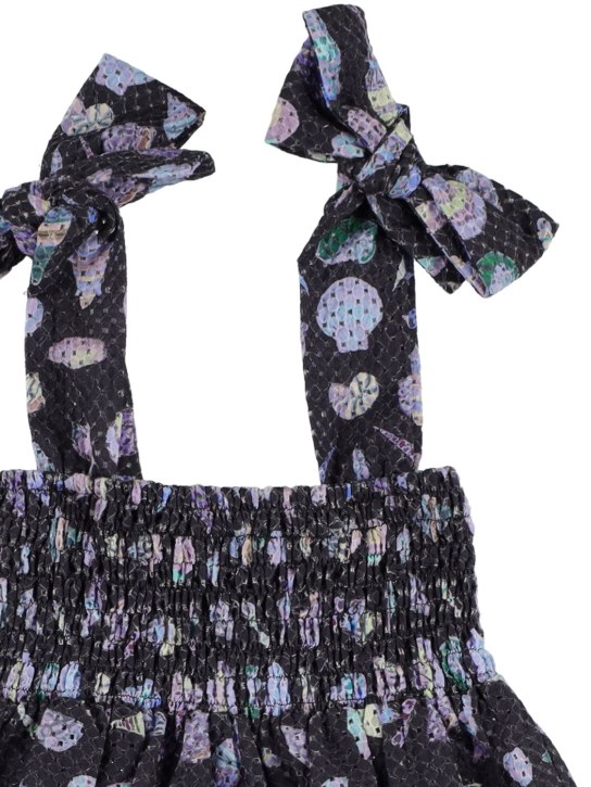 Marysia: Robe en coton imprimé - Noir - kids-girls_1 | Luisa Via Roma