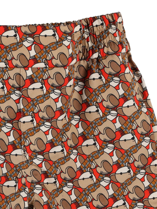 Burberry: Shorts de algodón con estampado - Multicolor - kids-boys_1 | Luisa Via Roma