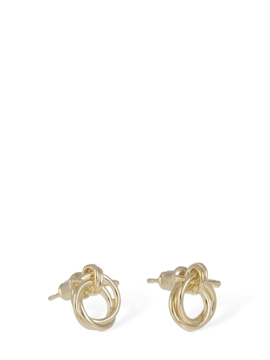 Ferragamo: Gancio Mini Evo stud earrings - Gold - women_1 | Luisa Via Roma