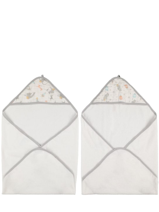 Aden + Anais: Dumbo New Heights hooded cotton towels - Multicolor - kids-girls_0 | Luisa Via Roma