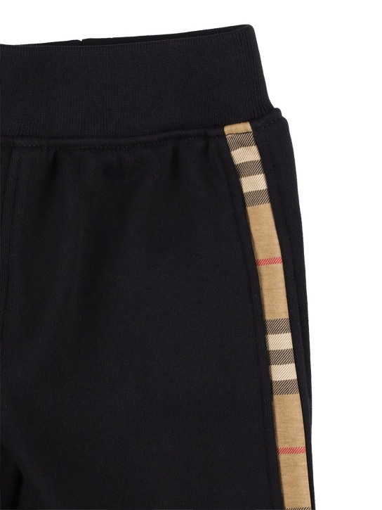 Burberry: Pantalon de survêtement en coton - Noir - kids-girls_1 | Luisa Via Roma
