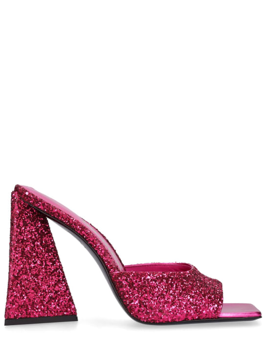 The Attico: Zapatos mules con glitter 115mm - Fucsia - women_0 | Luisa Via Roma