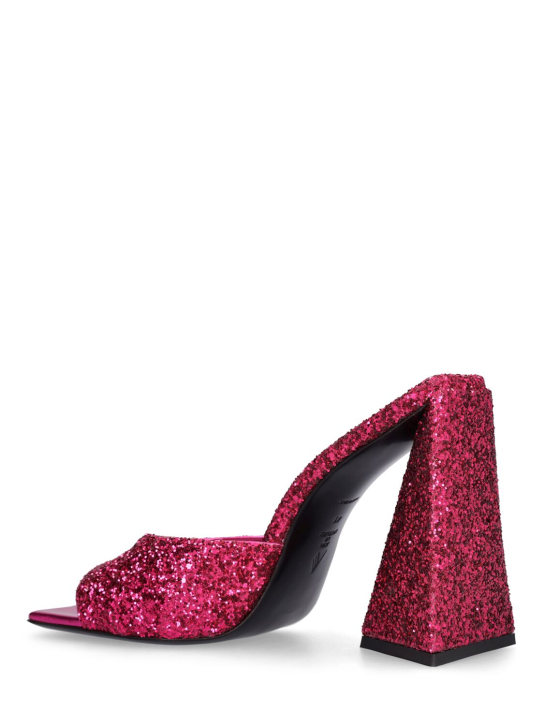 The Attico: 115mm Devon glittered mules - women_3 | Luisa Via Roma