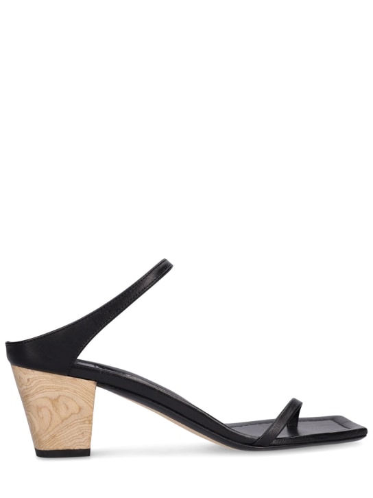Toteme: 60mm The City leather sandals - Siyah - women_0 | Luisa Via Roma