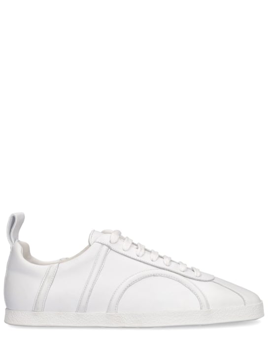 Toteme: Sneakers basses en cuir 10 mm - Blanc - women_0 | Luisa Via Roma