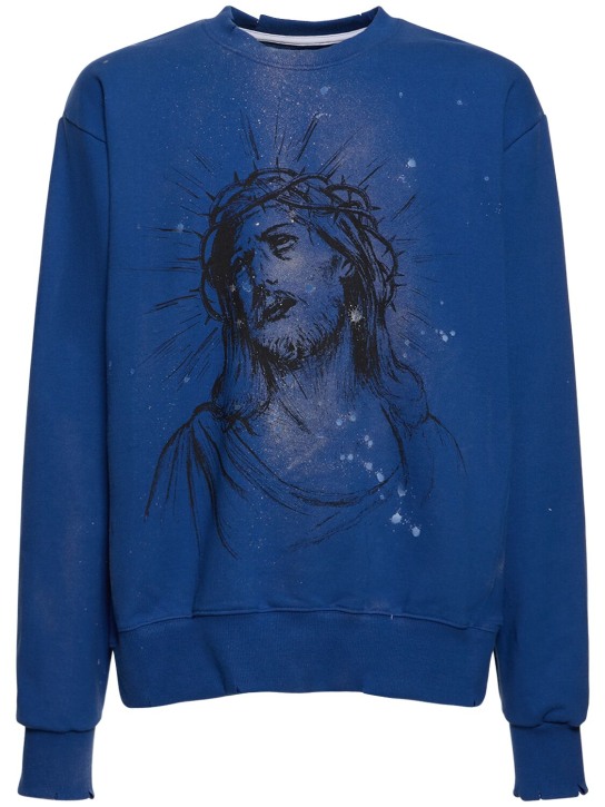 Someit: Jesus printed & painted sweatshirt - men_0 | Luisa Via Roma