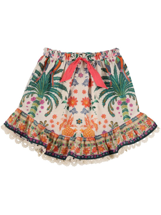 Zimmermann: Ruffled printed cotton skirt - Bunt - kids-girls_0 | Luisa Via Roma