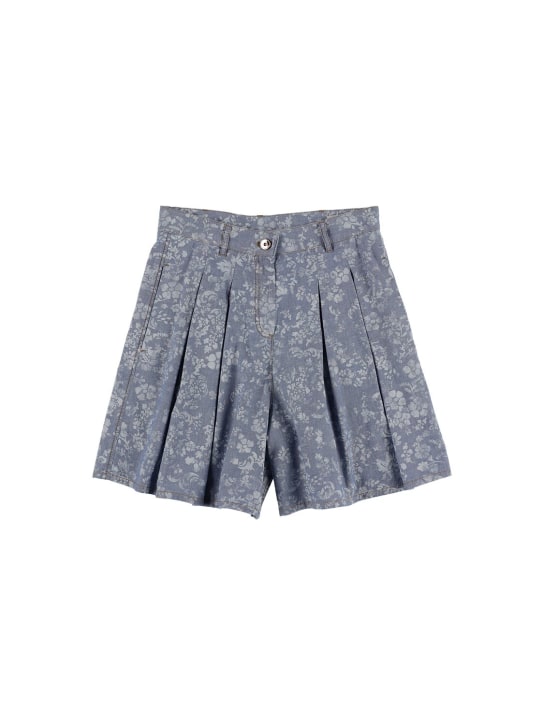 Brunello Cucinelli: Bermudashorts aus Baumwolldenim - Denim - kids-girls_0 | Luisa Via Roma