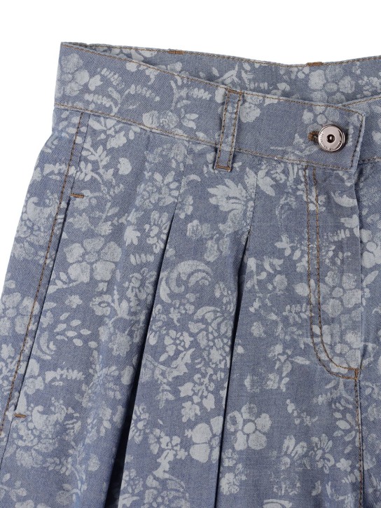 Brunello Cucinelli: Bermudashorts aus Baumwolldenim - Denim - kids-girls_1 | Luisa Via Roma