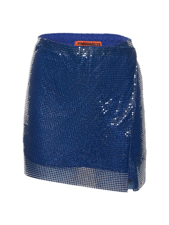 Simon Miller: Vela mesh mini skirt - Azul - women_0 | Luisa Via Roma