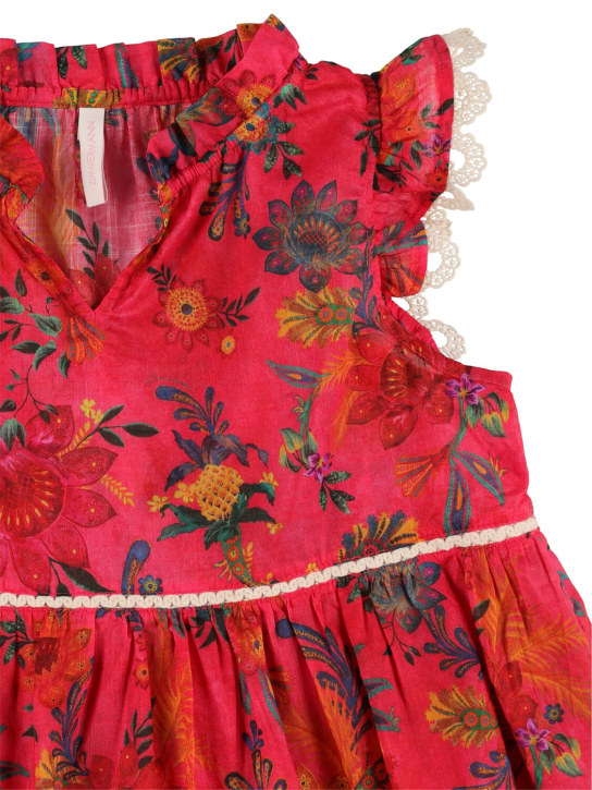Zimmermann: Robe en coton imprimé - Mutlicolor - kids-girls_1 | Luisa Via Roma