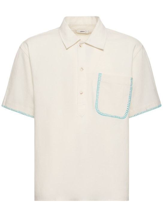 Commas: Hemd aus Baumwolle und Ramie - Weiß - men_0 | Luisa Via Roma