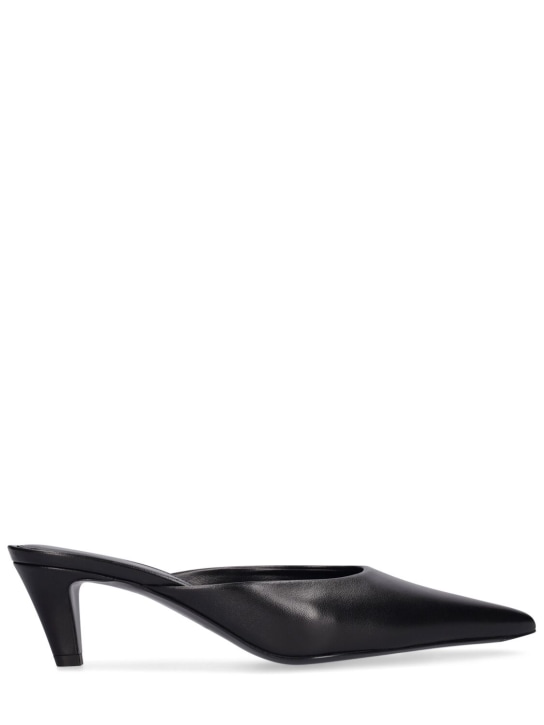 Toteme: Zapatos mules de piel 55mm - Negro - women_0 | Luisa Via Roma