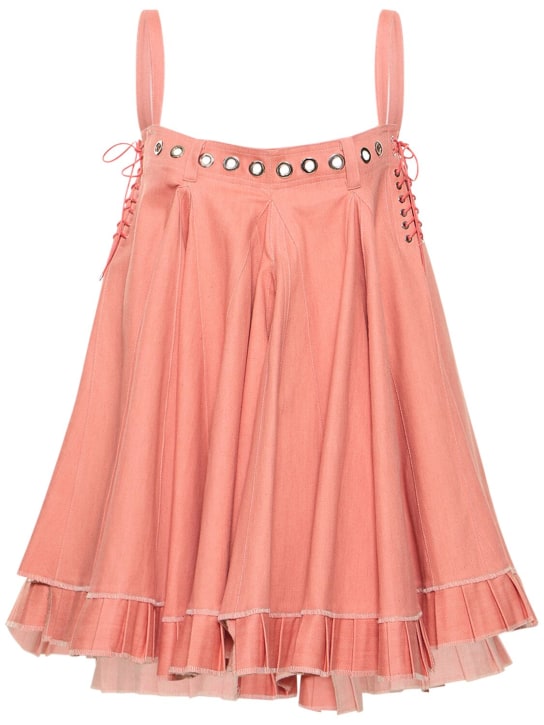 Ludovic de Saint Sernin: Vestito in denim - Rosa - women_0 | Luisa Via Roma