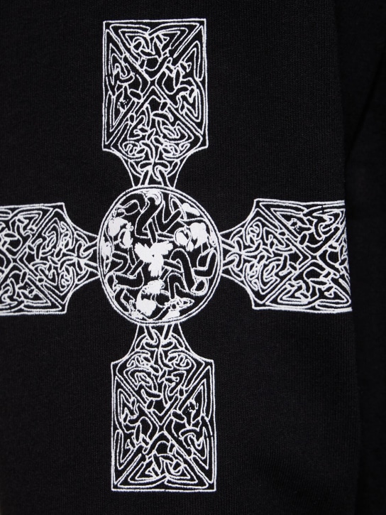 Deva States: T-shirt en coton imprimé croix manches longues - men_1 | Luisa Via Roma