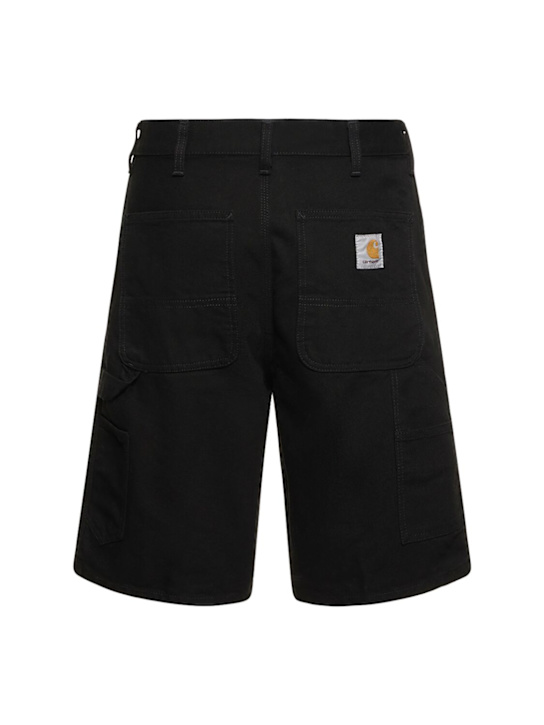 Carhartt WIP: Dearborn canvas single-knee shorts -  Rinsed Black - men_4 | Luisa Via Roma