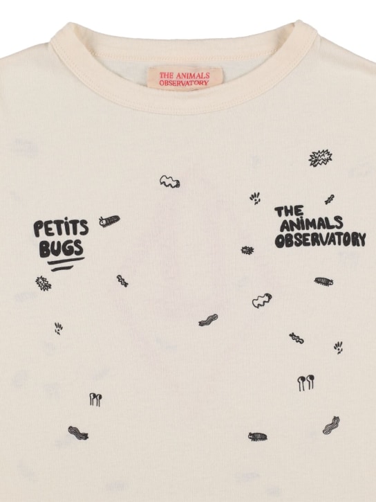 The Animals Observatory: T-shirt en jersey de coton imprimé - Blanc - kids-boys_1 | Luisa Via Roma