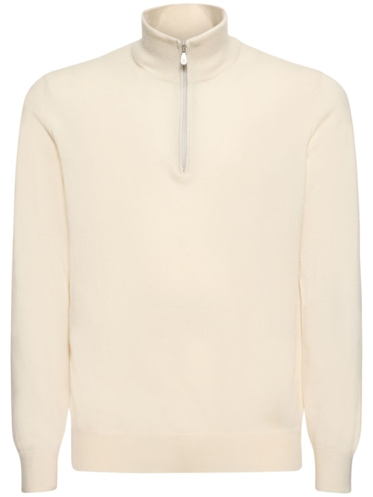 Half zip cashmere turtleneck sweater - Brunello Cucinelli - Men
