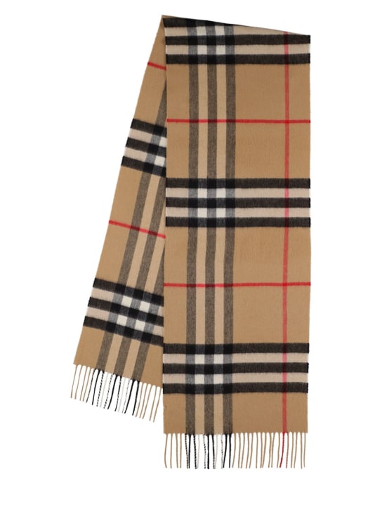 Burberry: Check cashmere scarf - men_0 | Luisa Via Roma