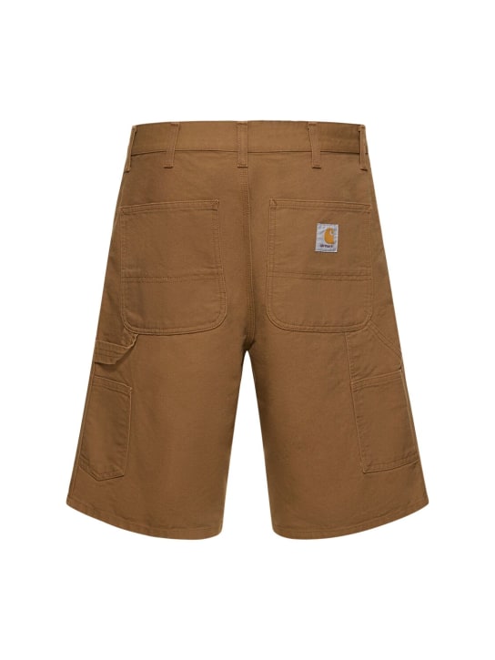 Carhartt WIP: Dearborn canvas single-knee shorts - Hamilton Brown - men_4 | Luisa Via Roma