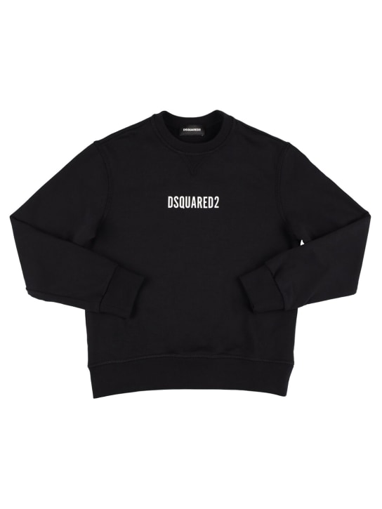 Rubberized logo cotton jersey sweatshirt - Dsquared2 - Girls