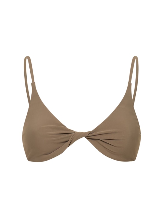 Toteme: Twist-front triangle bikini top - Yeşil - women_0 | Luisa Via Roma