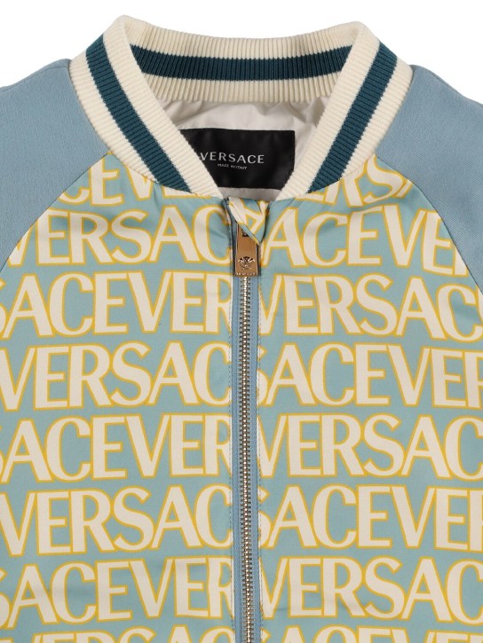 Versace: Nylon puffer jacket - Multicolor - kids-girls_1 | Luisa Via Roma
