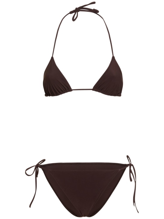 Lido: Bikini triangular Venti con cordones - Café - women_0 | Luisa Via Roma