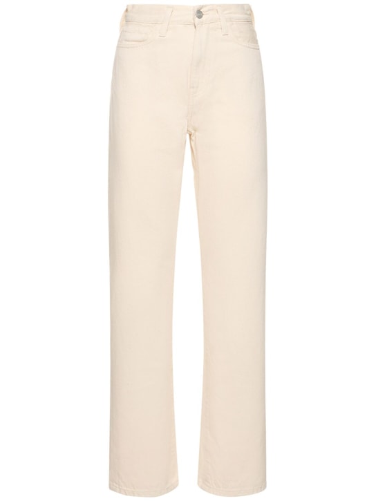 Carhartt WIP: Jeans rectos con cintura alta - Beige - women_0 | Luisa Via Roma