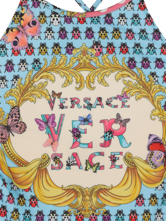 Versace: Printed one piece swimsuit - Renkli - kids-girls_1 | Luisa Via Roma