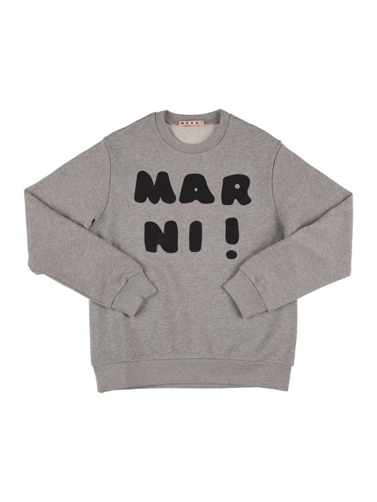 Marni Junior: Felpa in cotone con logo - kids-girls_0 | Luisa Via Roma