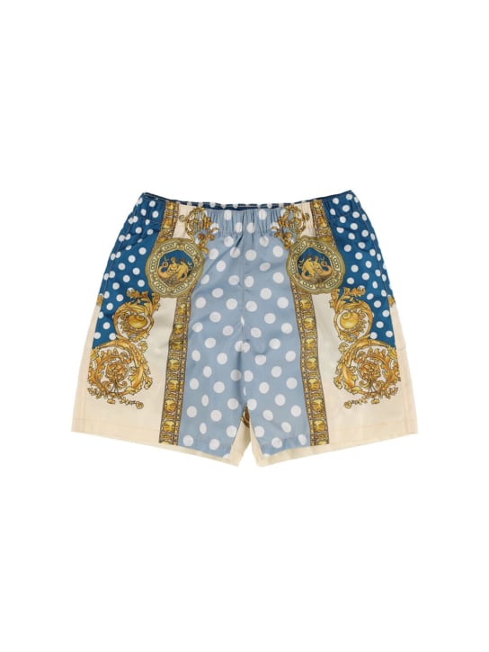 Versace: Printed swim shorts - Renkli - kids-boys_0 | Luisa Via Roma