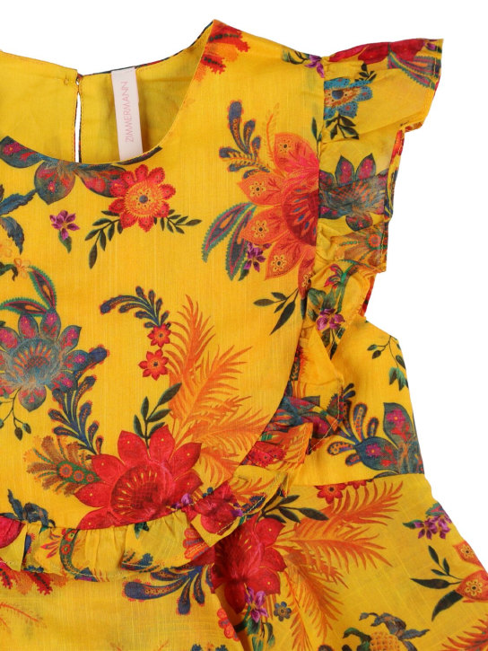 Zimmermann: Printed cotton dress - Yellow - kids-girls_1 | Luisa Via Roma
