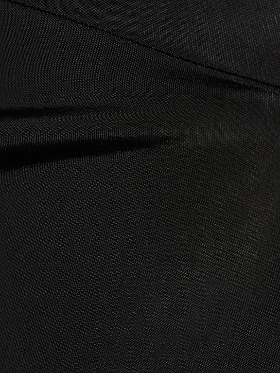 Jil Sander: Top in jersey di viscosa drappeggiato - Nero - women_3 | Luisa Via Roma