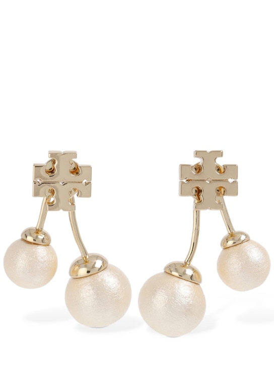 Tory Burch: Boucles d'oreilles en fausses perles Kira - women_0 | Luisa Via Roma