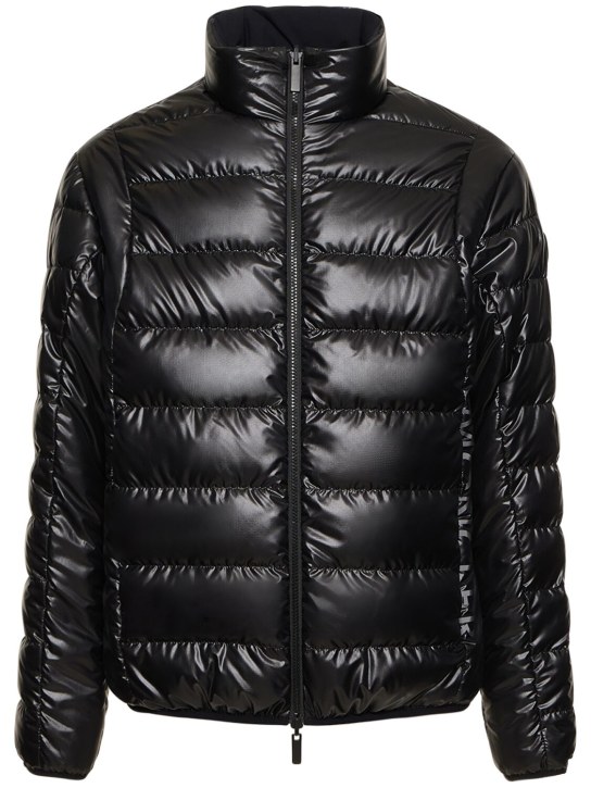 Moncler: Tavy reversible nylon down jacket - Siyah - men_0 | Luisa Via Roma