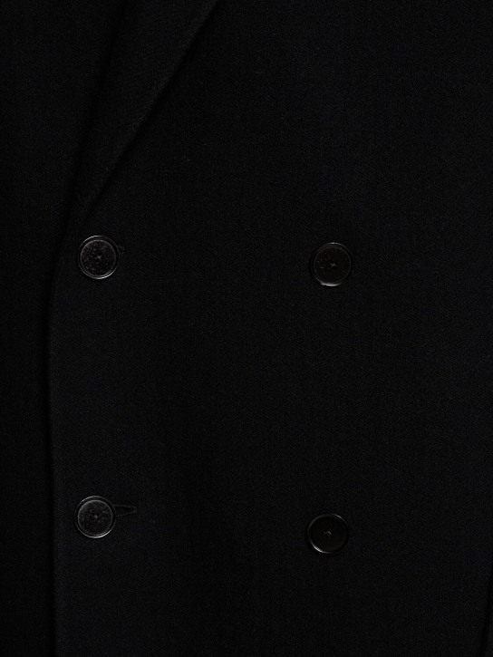 The Row: Ferro double felted wool coat - Black - men_4 | Luisa Via Roma