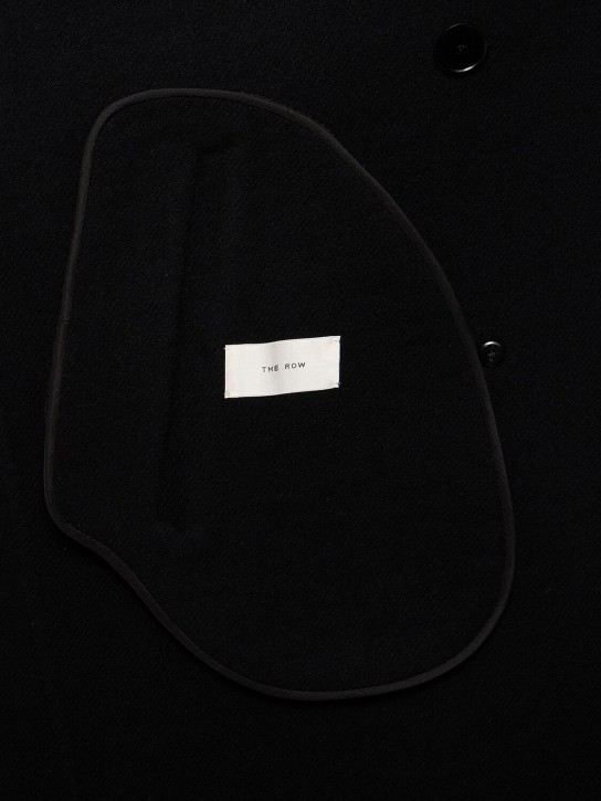 The Row: Ferro double felted wool coat - Black - men_6 | Luisa Via Roma