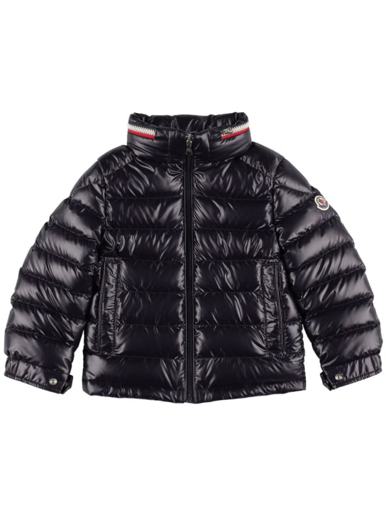 Moncler: Bourne shiny nylon down jacket - kids-boys_0 | Luisa Via Roma