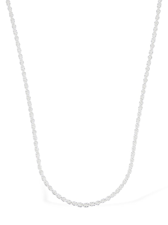 Federica Tosi: Lace Grace long mini chain necklace - Gümüş - women_0 | Luisa Via Roma