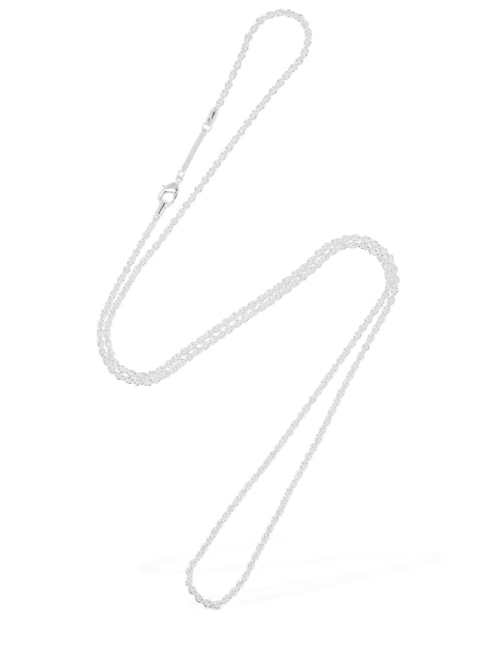 Federica Tosi: Lace Grace long mini chain necklace - Silver - women_1 | Luisa Via Roma