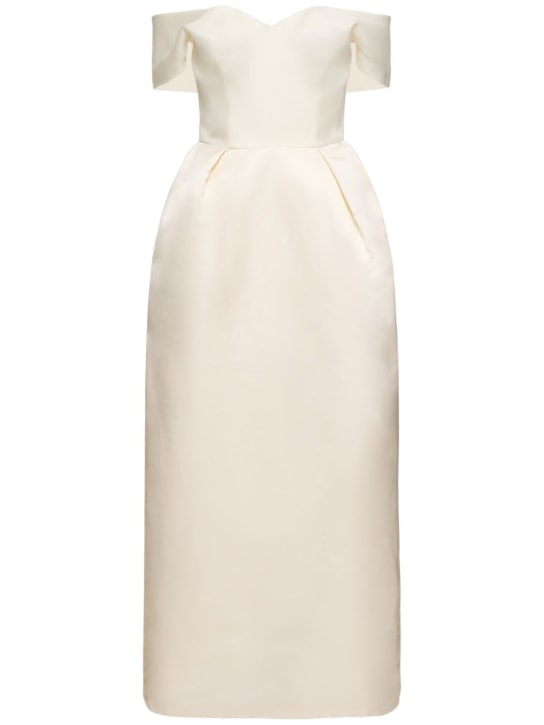 Rosie Assoulin: Vestito in raso duchesse - Avorio - women_0 | Luisa Via Roma