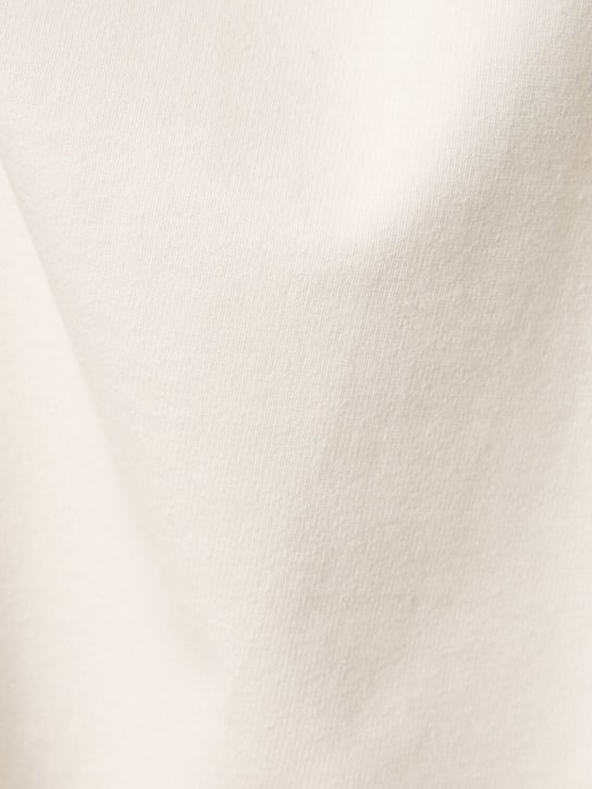 Jil Sander: T-Shirt aus Baumwolljersey mit Logodruck - Off-White - women_1 | Luisa Via Roma
