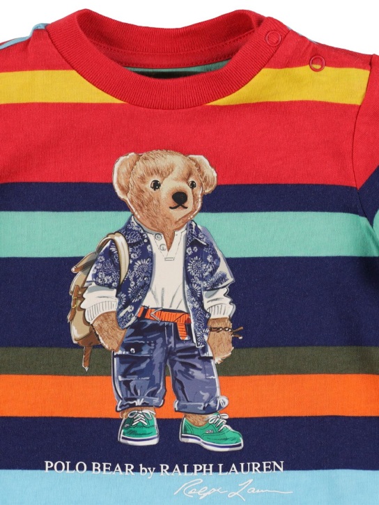 Polo Ralph Lauren: T-shirt in jersey di cotone con stampa - Multicolore - kids-boys_1 | Luisa Via Roma