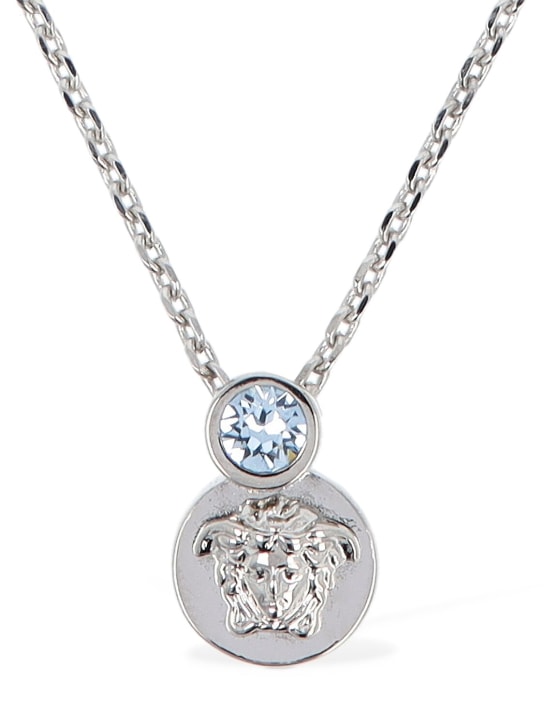 Versace: Medusa crystal charm necklace - women_0 | Luisa Via Roma