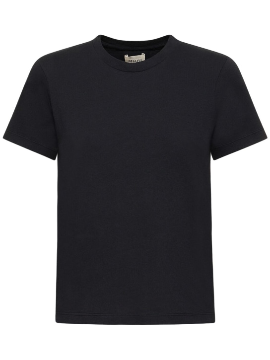 Khaite: Emmylou cotton jersey t-shirt - Black - women_0 | Luisa Via Roma