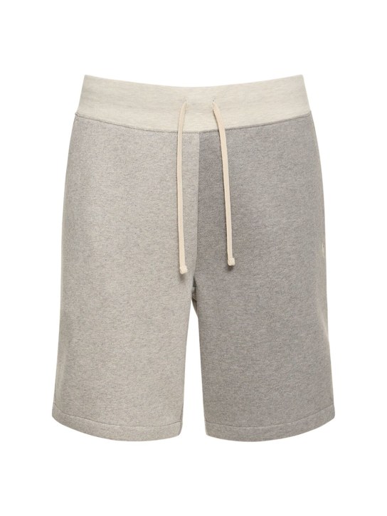 Polo Ralph Lauren: Shorts de algodón color block - Heather - men_0 | Luisa Via Roma